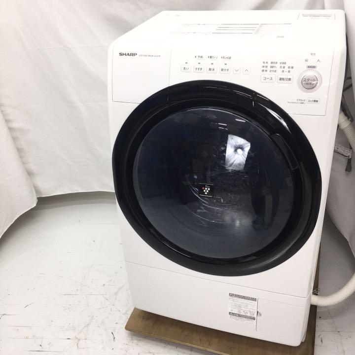 SHARP ES-S7E-WL ドラム式洗濯乾燥機最適洗い制御でタイプ