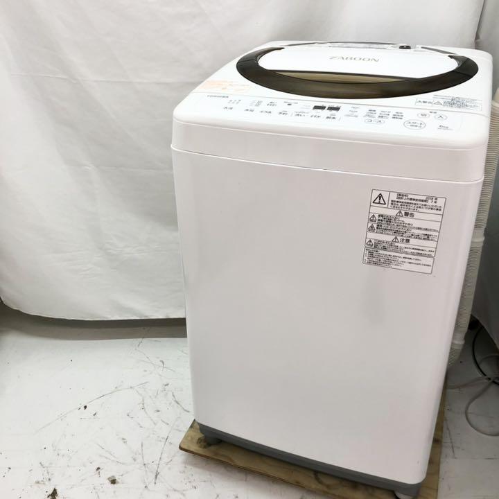 洗濯容量K▼東芝 洗濯機 6.0kg ZABOON AW-6D6 (27317)