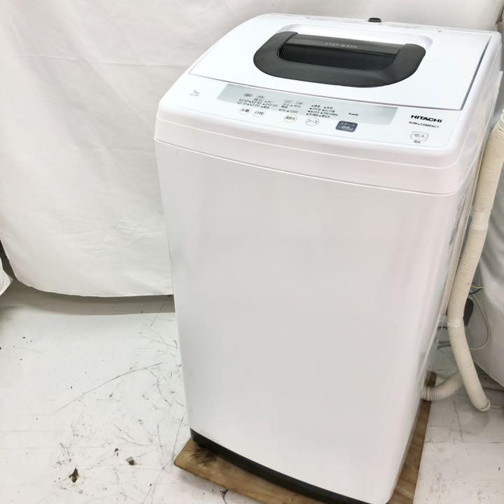 HITACHI NW-50E(W) 日立 全自動洗濯機 5.0kg - 洗濯機