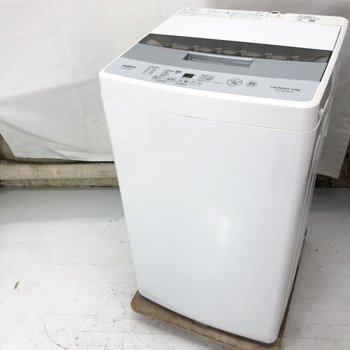 ★2020★美品 ★AQUA 5kg 洗濯機【AQW-S50HBK】O9072020年