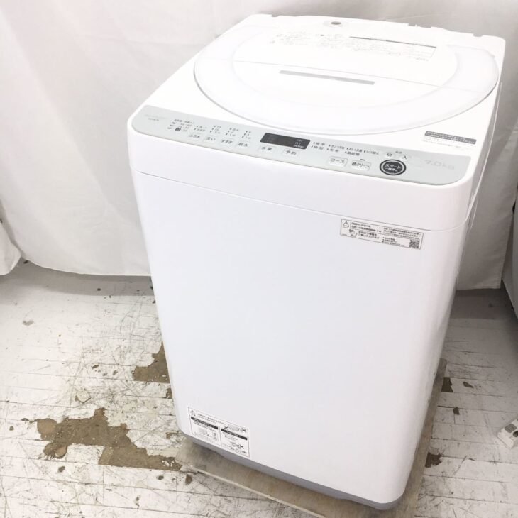 SHARP 全自動 洗濯機　7.0kg 2021年製　:ES-GE7E-W