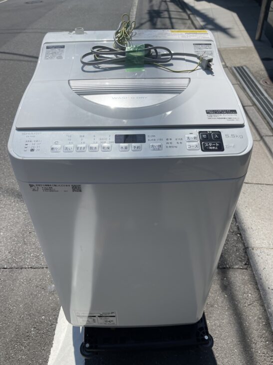 乾燥機能付き洗濯機（シャープ ES-TX5E-S 2021年製）市川市【最高買取 