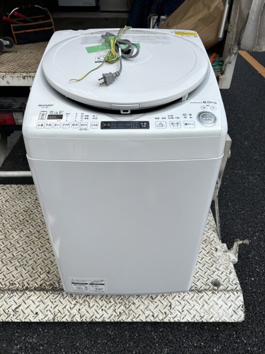 洗濯乾燥機 ES-TX8E-W 2021年製のシャープ【高価買取】大阪市住之江区