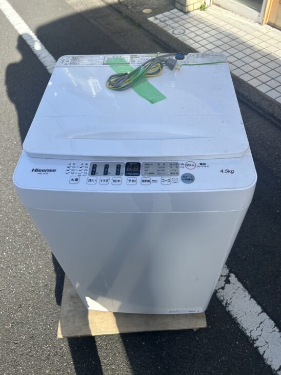 Hisense（ハイセンス）4.5キロ 全自動洗濯機 HW-T45F 2021年製