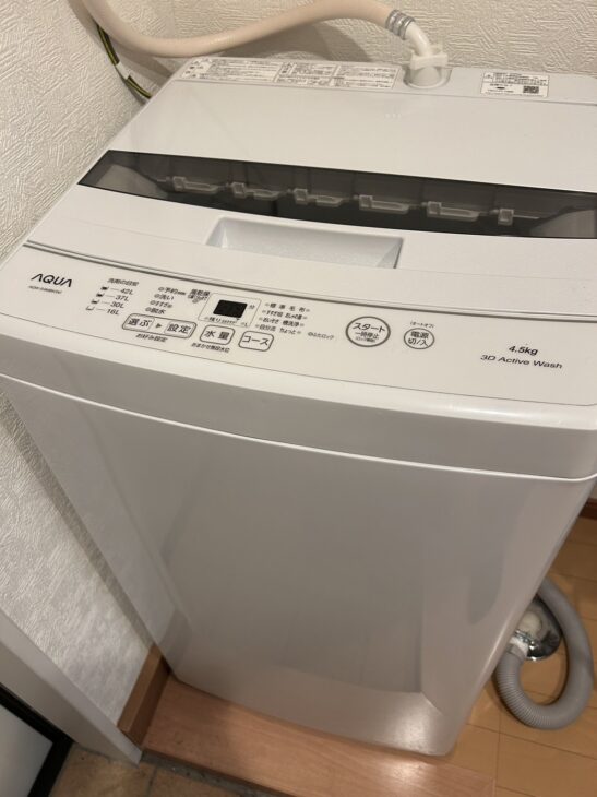 AQUA（アクア）4.5キロ 全自動洗濯機 AQW-S4MBK 2023年製