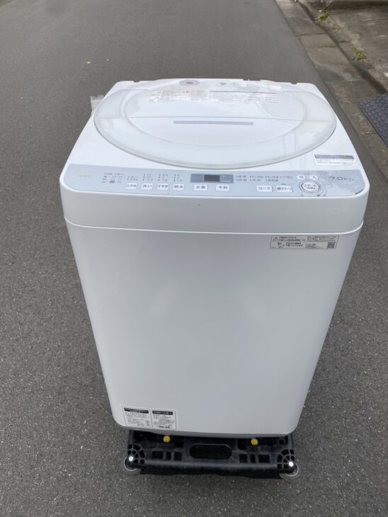 箕面市船場東で【買取】シャープ 7.0キロ 全自動洗濯機 ES-GE7D-W 2020 
