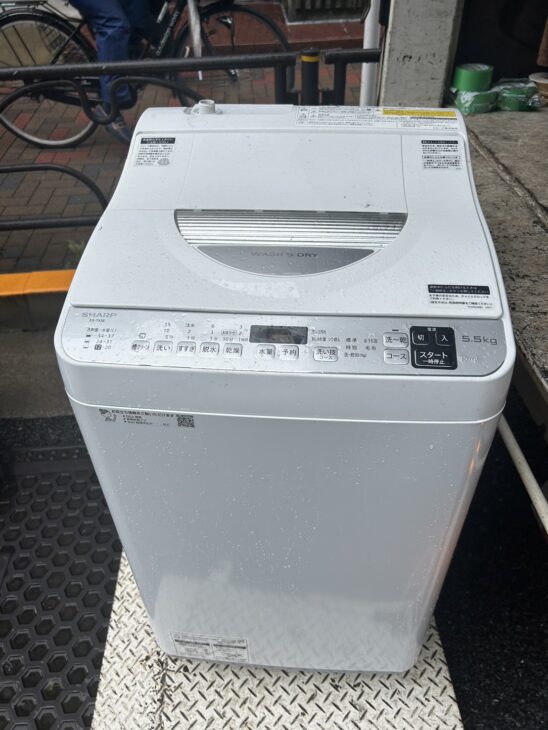 5.5キロの乾燥機能付き洗濯機（SHARP ES-TX5E）坂出市へ【主張査定】ご訪問 ｜出張買取MAX