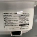 YAMAZEN（山善）マイコン炊飯ジャー YJB-300（W) 2022年製