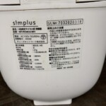 simplus（シンプラス）マイコン式炊飯器 SP-RCMC4-WH